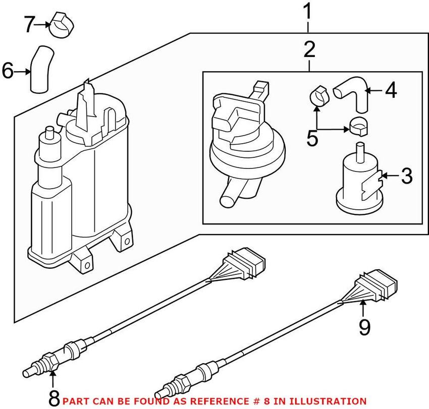 Audi VW Oxygen Sensor - Front 06J906262M